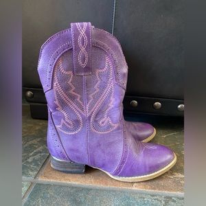 Volatile kids purple cowboy boots Size 1